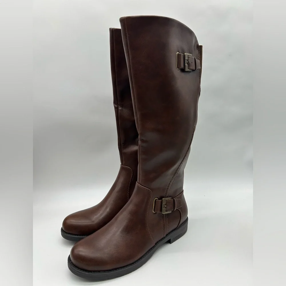 Baretraps Carmen Knee-High Riding Boots Brown | Size 8.5 | New With Box